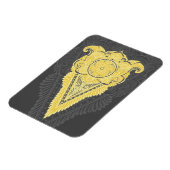 gouden siervlam magneet (Linkerzijde)