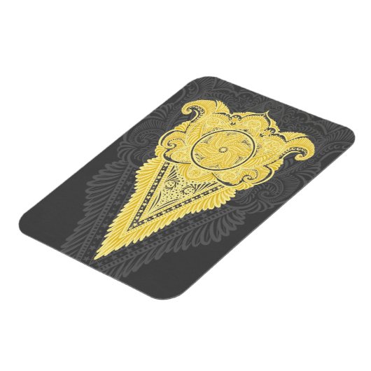 gouden siervlam magneet (Linkerzijde)