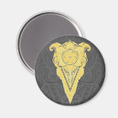 gouden siervlam magneet (Voorkant / Achterkant)