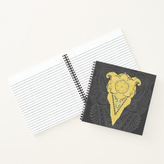 gouden siervlam notitieboek (Binnen)