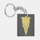 gouden siervlam sleutelhanger (Voorkant Links)