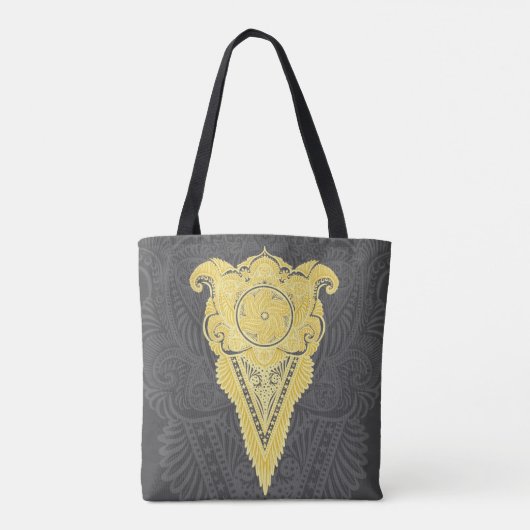 gouden siervlam tote bag (Achterkant)