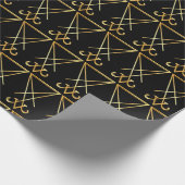 Gouden Sigil van Lucifer Pagan Satanische Gift Cadeaupapier (Hoek)