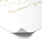 Gouden Signature Script Love Is Sweet Bord Poster (Hoek)