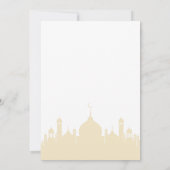 Gouden Silhouet Moskee Ramadan Iftar Uitnodiging (Achterkant)