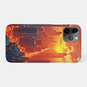Gouden Silhouette: Stralende Stadsavond Kunst Case-Mate iPhone Case (Achterkant (horizontaal))