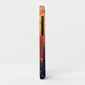 Gouden Silhouette: Stralende Stadsavond Kunst Case-Mate iPhone Case (Achterkant/links)