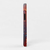 Gouden Silhouette: Stralende Stadsavond Kunst Case-Mate iPhone Case (Achterkant/rechts)