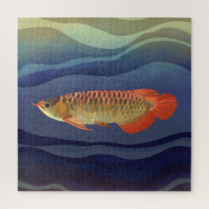 Gouden Sinaasappel Arowana Vis Visliefhebbers Legpuzzel
