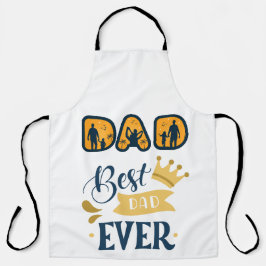 Gouden Sinaasappel & Blauw Modern Vaderdag Schort