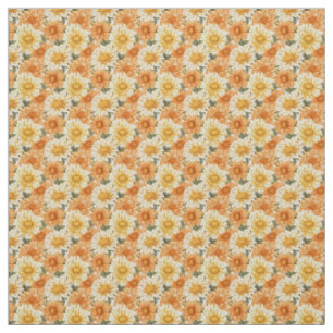 Gouden Sinaasappel Chrysanthemum Autumn Garden Blo Stof