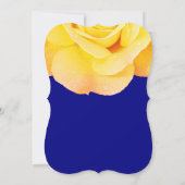Gouden Sinaasappel Geel Rose Navy Blauw Bloemen Br Kaart (Achterkant)