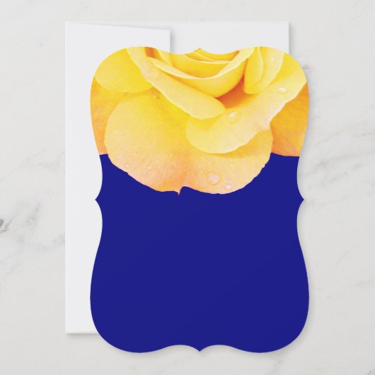 Gouden Sinaasappel Geel Rose Navy Blauw Bloemen Br Kaart (Achterkant)