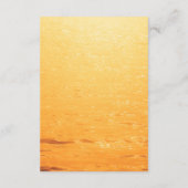 Gouden sinaasappel zomer zee golven bruiloft informatiekaartje (Achterkant)