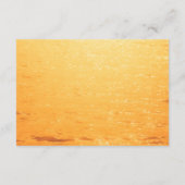 Gouden sinaasappel zomer zee golven bruiloft informatiekaartje (Achterkant)