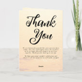 Gouden sinaasappel zomer zee golven bruiloft programma (Achterkant)