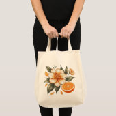 Gouden Sinaasappels Bloesem met sinaasappel Tote Bag (Voorkant (product))