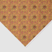 Gouden Sinaasappels cirkelmozaïekpatroon Tissuepapier (Detail)