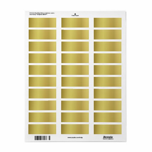 Gouden Sjabloon aanpassen Etiket (Full Sheet)
