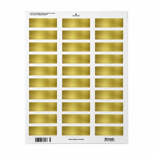 Gouden Sjabloon Achtergrond Blank Etiket (Full Sheet)