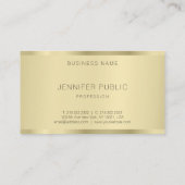 Gouden Sjabloon Elegant Eenvoudig Modern Minimalis Visitekaartje (Achterkant)