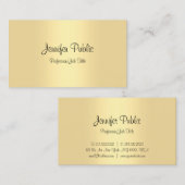 Gouden Sjabloon Modern Minimalistisch Kalligrafie  Visitekaartje (Voorkant / Achterkant)