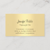Gouden Sjabloon Modern Minimalistisch Kalligrafie  Visitekaartje (Achterkant)