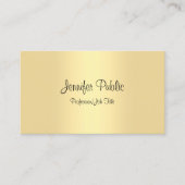 Gouden Sjabloon Modern Minimalistisch Kalligrafie  Visitekaartje (Voorkant)