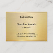 Gouden Sjabloon  Nostalgische Classic Look Visitekaartje (Achterkant)