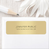 Gouden Sjabloon Professioneel Modern Classy Eenvou Etiket (Insitu)