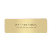 Gouden Sjabloon Professioneel Modern Classy Eenvou Etiket (Voorkant)