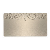 Gouden Sjabloon Shimmer Glitter Etiket (Voorkant)