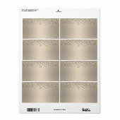 Gouden Sjabloon Shimmer Glitter Etiket (Full Sheet)