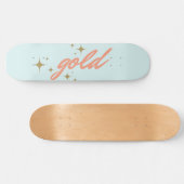 gouden skateboard (Horizontaal)