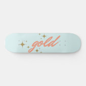 gouden skateboard (Horizontaal)