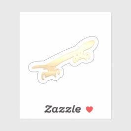Gouden Skateboard Sticker