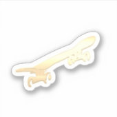 Gouden Skateboard Sticker (Voorkant)