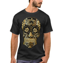 Gouden skelet Halloween T-shirt
