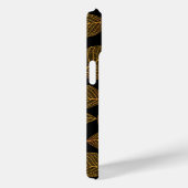 Gouden Skeletbladpatroon op Zwarte Cadeaubon Case-Mate iPhone Case (Achterkant / Rechts)