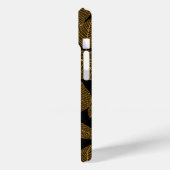 Gouden Skeletbladpatroon op Zwarte Cadeaubon Case-Mate iPhone Case (Achterkant / Links)