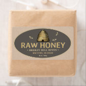 Gouden Skep Honingbijen Raw Honey Label Kraft Brow (Insitu)