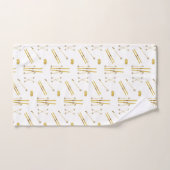 Gouden ski's en palen | Retro skipatroon Bad Handdoek (Handdoek)