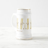 Gouden ski's Polen |  Ski Illustration Cream Bierpul (Voorkant links)