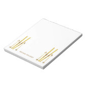 Gouden ski's Polen |  Ski Illustration Cream Notitieblok (Linkerzijde)