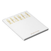 Gouden ski's Polen | Ski Illustration Cream Notitieblok (Schuin)