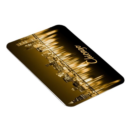 gouden skyline magneet van Chicago (Rechterzijde)