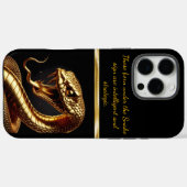 Gouden slang: 2025 rijkdom symbool Case-Mate iPhone case (Achterkant (horizontaal))