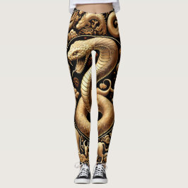 Gouden Slang Chinees Nieuwjaar Leggings