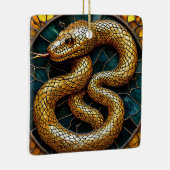 Gouden slang glas in lood keramisch ornament (Rechts)