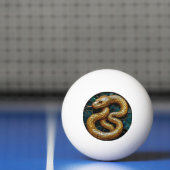 Gouden slang glas in lood pingpongbal (Net)